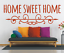 X4647 Wandtattoo Spruch Home Sweet Home Zuhause Flur Sticker Wandaufkleber Bild 
