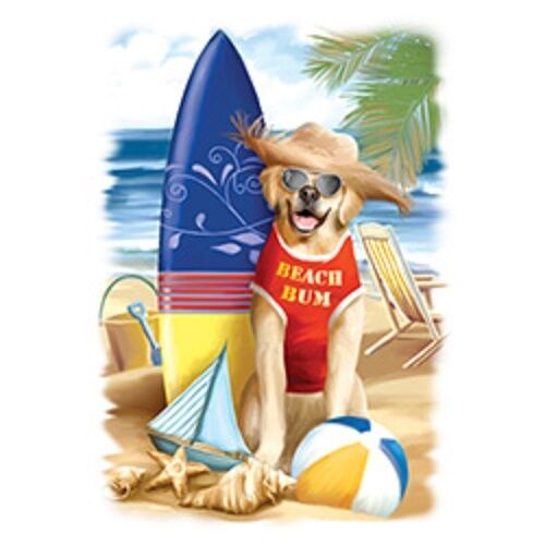 Beach Bum Surfing Dog   Sweatshirt /Longsleeved tshirt   Sizes/ Colors 