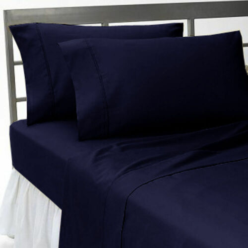 Navy Blue Stripe Branded Complete Bedding Set 1000TC Pure Cotton---Select Sizes