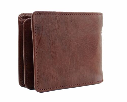 Woodbridge pour homme en cuir véritable portefeuille carte de crédit Porte-monnaie Pochette 4002-Marron