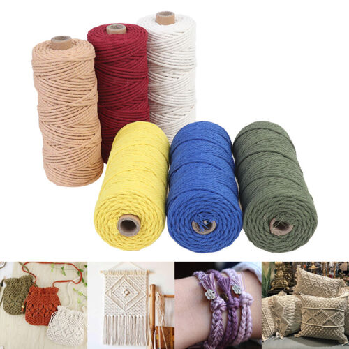 3 mm x 100 m DYI Macrame Yarn Decorative Warp Cotton for Knitting Crafts De Y1 