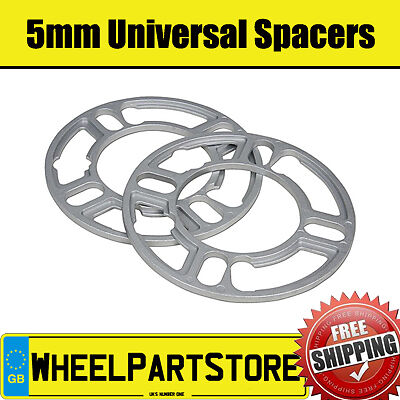 Wheel Spacers (5mm) Pair of Spacer Shims 5x120 for BMW 3 Series [E46] 98-06