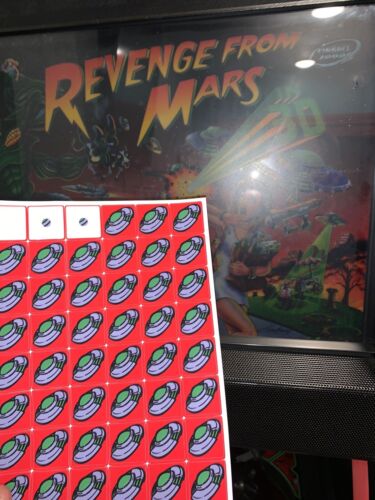 2000 Bally Revenge From Mars Pinball Drop Target Stickers//Decals 17 Brand New