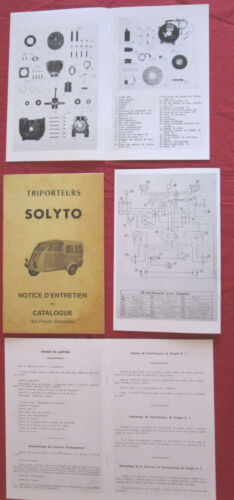 Triporteurs SOLYTO KV ; notice d/'entretien et catalogue des pièces détachées
