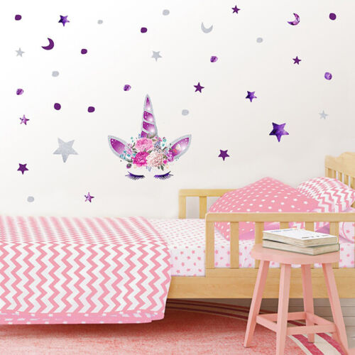 Creative  Stars Wall Stickers Girls Bedroom Flowers Decals Decor C G Qb