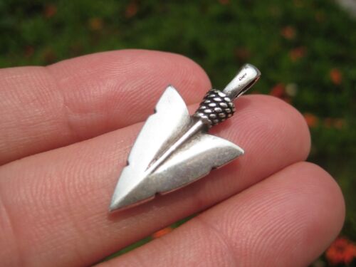 Details about  / 925 Silver Indian Arrowhead Spear Pendant Necklace jewelry Art A20