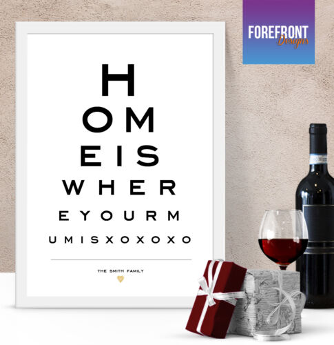 Personalised Mother's Day Eye test chart Poison Home Decor/SPECIAL Present for maman 
