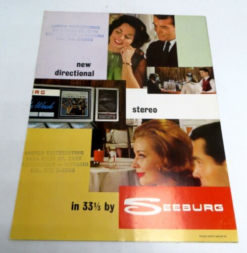 Vintage 1962 Seeburg 100 & 160 Jukebox 4 Panel Advertising Flyer