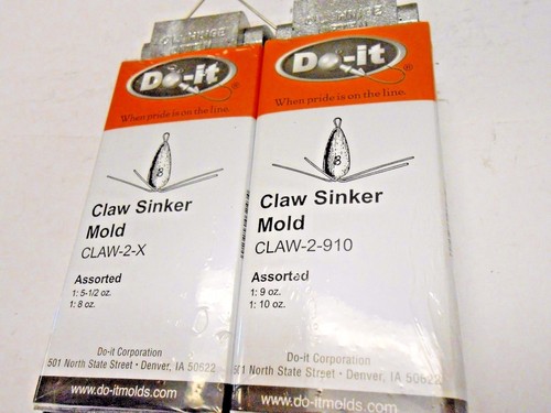 ROCK ISLAND DO-IT CLAW SINKER MOLDS I REFUND EXCESS SHIPPING SHIPPING!!!