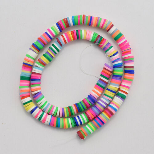 Crafting Accessories Disc Heishi Polymer Clay Spacer Beads Handmade Loose DIY 