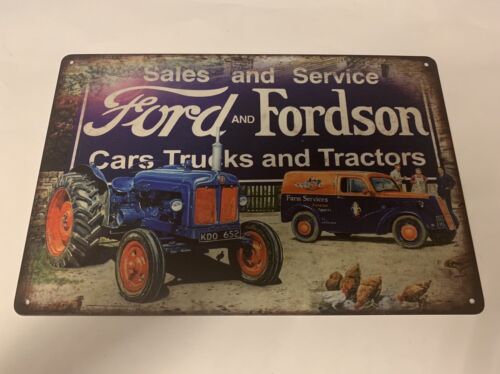ford motor company Tin sign Fordson Cars Trucks Tractors Sales And Service Metal