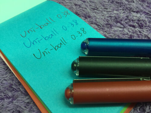 3x Uniball Eye Ultra Micro UB-150-38 Gel Pen 0.38 CHOOSE YOUR OWN BLACK BLUE RED