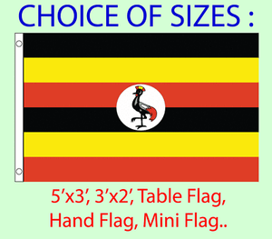 3x2/' Table Flag.Free P/&P Hand Flag Uganda Flag Choice of Polyester 5x3/'