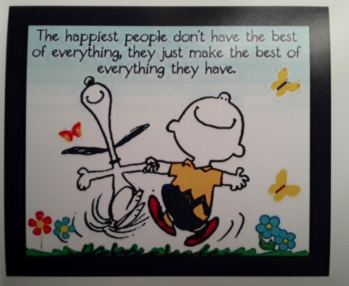 Peanuts ♡ Happiest People ♡ Magnet ♡ Snoopy & Charlie Brown 