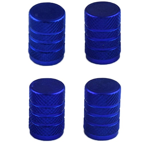 4pcs Chrome Aluminum Wheel Rim Tire Valve Stem Cap Dust Cover Car motor Blue