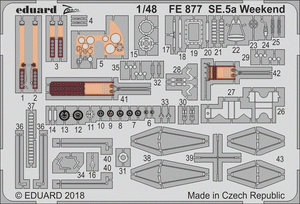 EDUARD ZOOM FE877 Detail Set for Eduard Kit SE.5a in 1:48