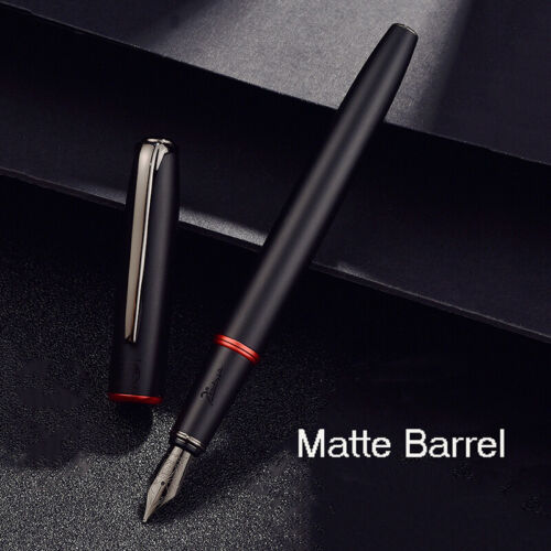 New Picasso 916 Metal Black Fountain Pen BLACK EF//M//Bent Nib Office Gift Ink Pen