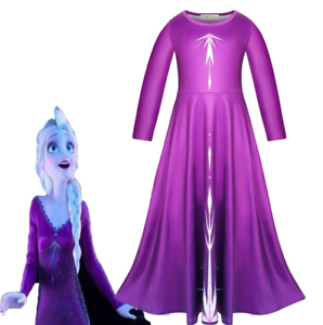 Details about   US Queen Elsa Anna Kids Girls Dress Costume Dresses Toddler Party Cosplay O30 