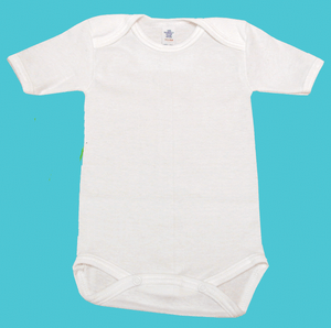 Baby Kinder Body Unterwäsche 1//4 Arm weiß aus 100/% Baumwolle