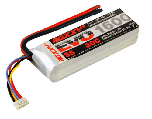 Lipo Batterie Roxxy ® EVO 3-1600 30 C Chargement Rapide à 2 C MPX 316609