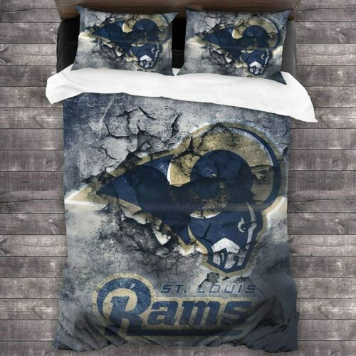 Los Angeles Rams 3PCS ensemble de literie housse de couette taies d/'oreiller couette couverture cadeaux