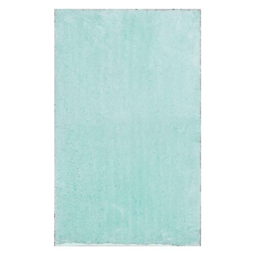 Alpine Blue Bathroom Mat Absorbent and Ultra Plush Non Skid Backing 