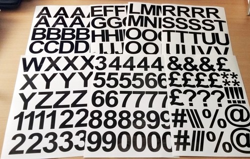 5cm 25 Colours 50mm 2 Inch Self Adhesive Vinyl Sticker Letters and Numbers