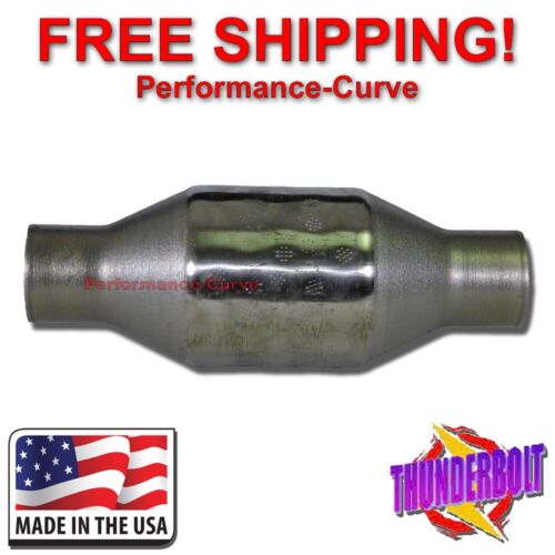 Thunderbolt Metallic Catalytic Converter HighFlow Stainless Steel 2" In Out 