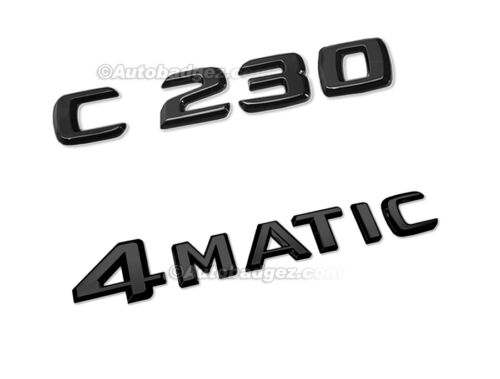 BRAND NEW 3D Adhesive C230 Gloss Black Badge Emblem fits Mercedes Benz W204 C230 