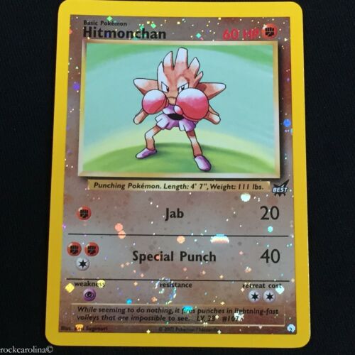 PROMO Pokemon Cards Hitmonchan BEST REVERSE HOLO #2 NM/M 