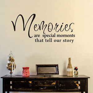 Inspired Wall Decal Memories are Special Moments Tell Our ...