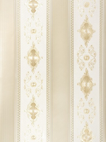 3,56€//1qm Tapete Satin Streifen Barock Hermitage Metallic creme 6830-69