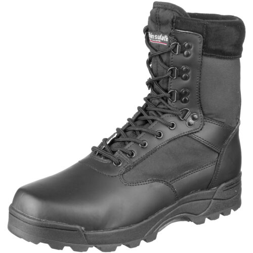 Brandit Tactical Military Combat Boots Security Police Leather Footwear Black