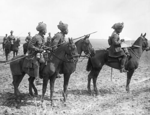 India Cavalry Scouts-9th Hodson/'s Horse in Vraignes France Photo WW I