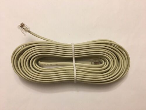 25 Feet Phone Cable E195576 RJ11 AWM20251 150V 26AWG TigerCable Lot Of 5