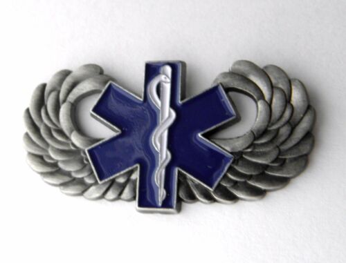 EMERGENCY MEDICAL AIR TECHNICIAN EMT WINGS AIRBORNE MEDIC LAPEL PIN 1.5 INCHES