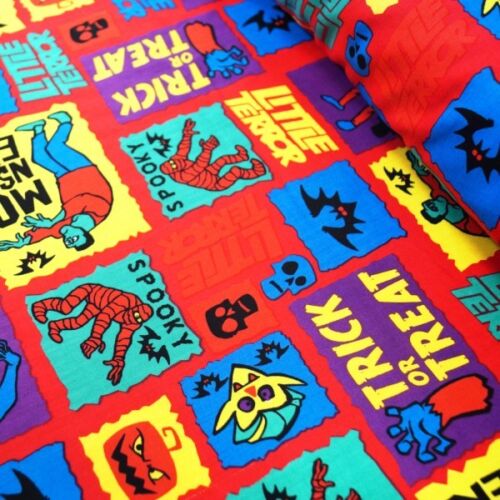 100/% Cotton Fabric Halloween Trick or Treat Spooky Frankenstein 140cm Wide