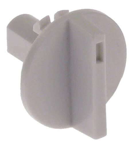 Knebel für Thermostat Achsabflachung links zum Klemmen ø 27mm grau 