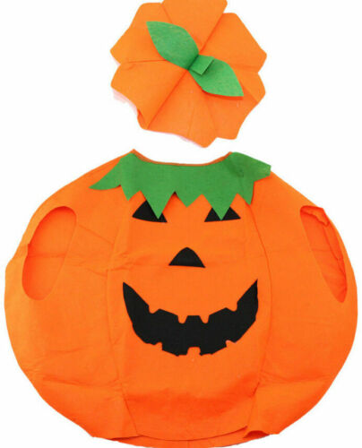 Adults Kids Party Children Costume Outfit Novelty Pumpkin Halloween Fancy Dress