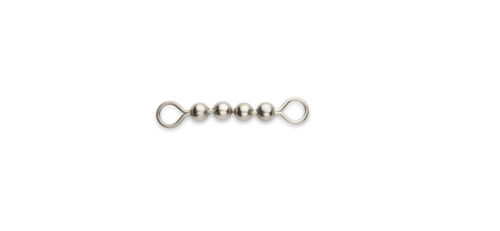 Nickel Finish Pack of 4 75lb test Sampo Bead Chain Swivel