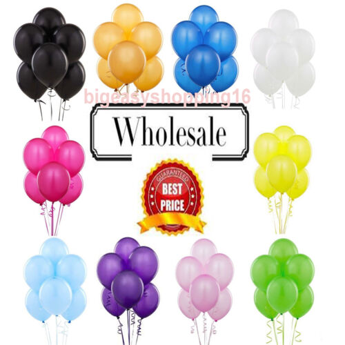 50 WHOLESALE JobLot Colour Balloons Latex LARGE Quality Bulk Price Party Baloons 