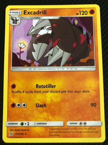 SM UNIFIED MINDS EXCADRILL 119/236 RARE Pokemon 