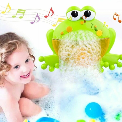 Frog Bubble Machine 12 Songs Musical Bubble Maker Baby Children Bath Shower Toy