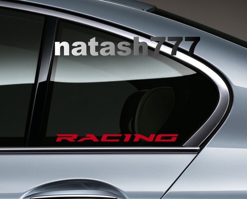 RACING Performance Sport Car Auto Window Vinyl Decal sticker emblem logo 2-pcs