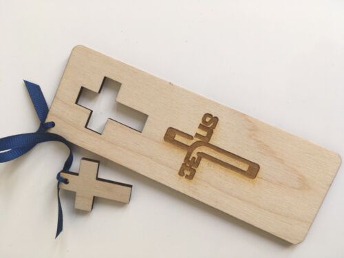 Personalised Religious Bookmark with Cross Shape for Page finding in Birchwood