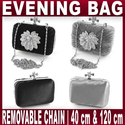 Details about   EVENING BAG clutch party handbag shoulder diamante Womens Girls Ladies 2 strap 