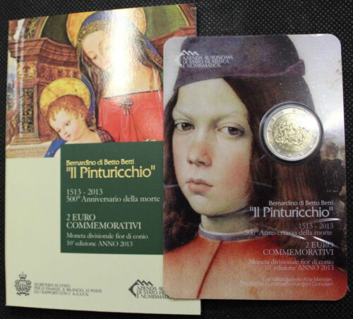San Marino 2 Euro Commemorate Card 500 years from death of Pinturicchio 2013