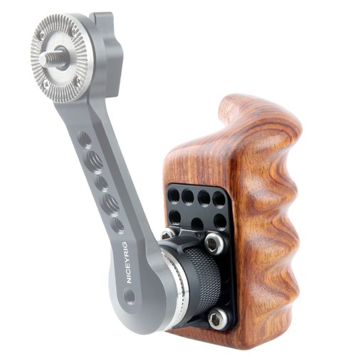 NICEYRIG Left /& Right Wooden Handle Grip //Standard ARRI Rosette Mount for Camera
