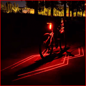 5LED+Laser New Waterproof Bicycle Rear Light have 7 Cool Flash Mode Rear Bike