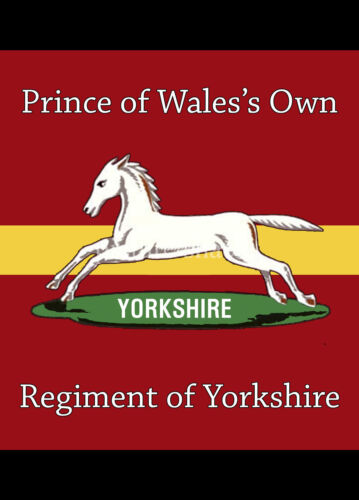 PRINCE OF WALES&#039;S OWN REGT OF YORKSHIRE BADGE PRINTED ON A METAL SIGN